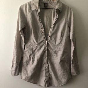 Free People Striped Button Down Size 8